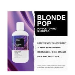 IGK Hair Blonde Pop Purple Toning Shampoo 4 IGK Hair Blonde Pop Purple Toning Shampoo - Image 2